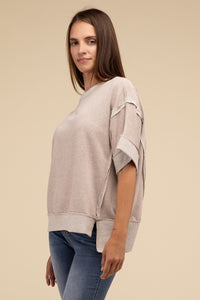 Contrast Trim Drop Shoulder Top | S-XL | 3 Colors!