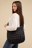 Puff Quilted Crossbody Shoulder Bag in BLACK