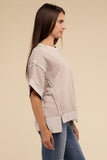 Contrast Trim Drop Shoulder Top | S-XL | 3 Colors!