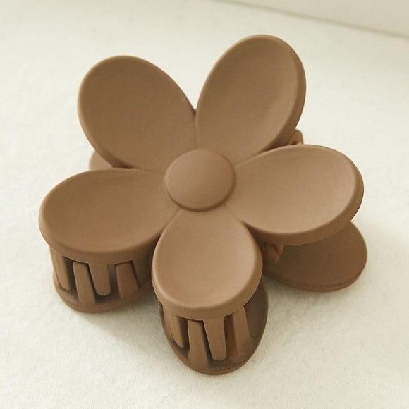 Flower Shaped Claw Hair Clip  |  Mocha