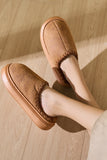 Thermal Round Toe Platform Slippers