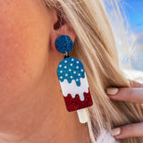 4th of July Popcicle Glitter Stud Earrings
