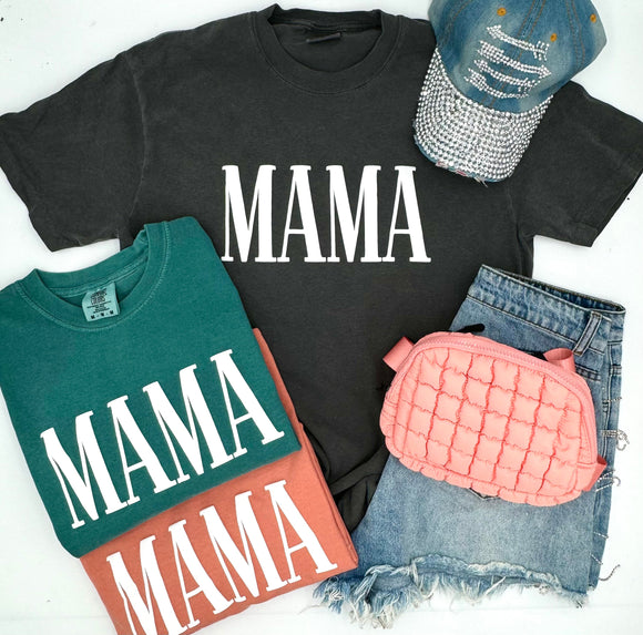 Mama White Puff Tees  |  S-3X  |  3 Color Choices!