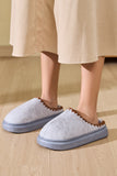 Thermal Round Toe Platform Slippers