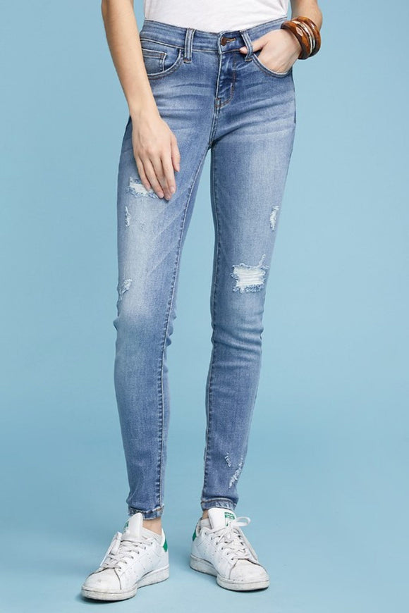 Judy Blue Mid Rise Skinny Jeans  82136