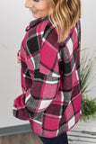 IN STOCK Lucy Plaid Shacket - Pink and Black  |  S-4X