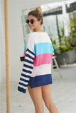 Striped Ribbed Trim Bell Sleeve Sweater  |  S-XL  | FIVE Colors!