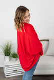 Emma Cocoon Cardigan - Red  |  S-4X