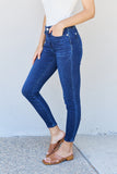 Judy Blue Marie Mid Rise Crinkle Ankle Detail Skinny Jeans | sizes 0/24-15/32 & 14W-24W