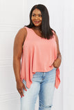 Feel The Sun Shark Bite Hem Top  |  S-3X