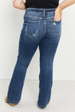 Judy Blue Ophelia Mid-Rise Destroyed Flare Jeans | Sizes 0-15 & 14W-24W