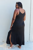 Ninexis Good Energy Cami Side Slit Maxi Dress in Black  |  S-3X