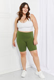 Fearless Brushed Biker Shorts in Olive  |  S-3X