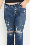 Judy Blue Ophelia Mid-Rise Destroyed Flare Jeans | Sizes 0-15 & 14W-24W