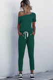 Asymmetrical Neck Tied Jumpsuit with Pockets  |  S-XL  |  4 Colors!