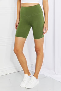 Fearless Brushed Biker Shorts in Olive  |  S-3X