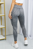 Rae Mode Full Size Heathered Wide Waistband Yoga Leggings