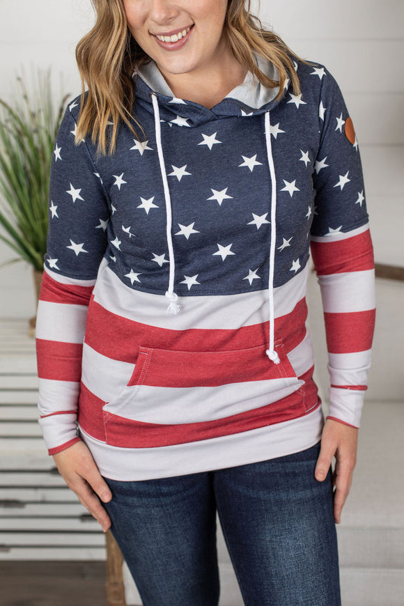 Stars and Stripes Pullover Hoodie  |  XS-4X