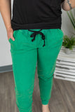 IN STOCK Vintage Wash Joggers - Emerald