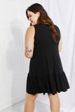 Head Over Heels Sleeveless Ruffle Hem Dress  |  S-3X