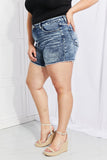 Vervet by Flying Monkey Raw Hem Denim Shorts  |  S-3X
