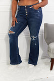 Kancan Reese Midrise Button Fly Flare Jeans | Sizes 0-15 & 16W-22W