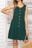 Solid Sleeveless Tiered Dress  |  S-2X  |  5 Colors!