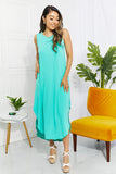 Zenana Full Size Making Music Brushed Sleeveless Dress in Mint