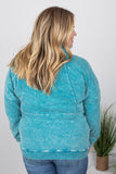 Vintage Wash HalfZip - Ocean Blue  |  XS-4X