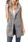 *FINAL SALE* Black Two-Tone Sherpa Vest with Pockets