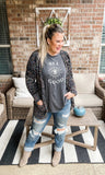 Miley Confetti Dot Cardigan in Black