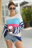 Striped Ribbed Trim Bell Sleeve Sweater  |  S-XL  | FIVE Colors!
