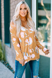 Floral Cold-Shoulder Long Sleeve Top  |  S-2X