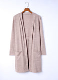 Long Sleeve Open Front Cardigan with Pocket  |  S-3X