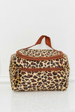 Printed Makeup Bag with Strap in Red Buffalo Plaid or Leopard