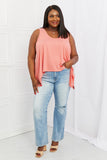 Feel The Sun Shark Bite Hem Top  |  S-3X