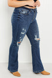 Judy Blue Ophelia Mid-Rise Destroyed Flare Jeans | Sizes 0-15 & 14W-24W