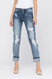 Judy Blue Beach Splatter Boyfriend Jeans  82169