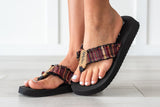 Gypsy Jazz Flip Flop Sandal | Red Multi  {Size 10 only}